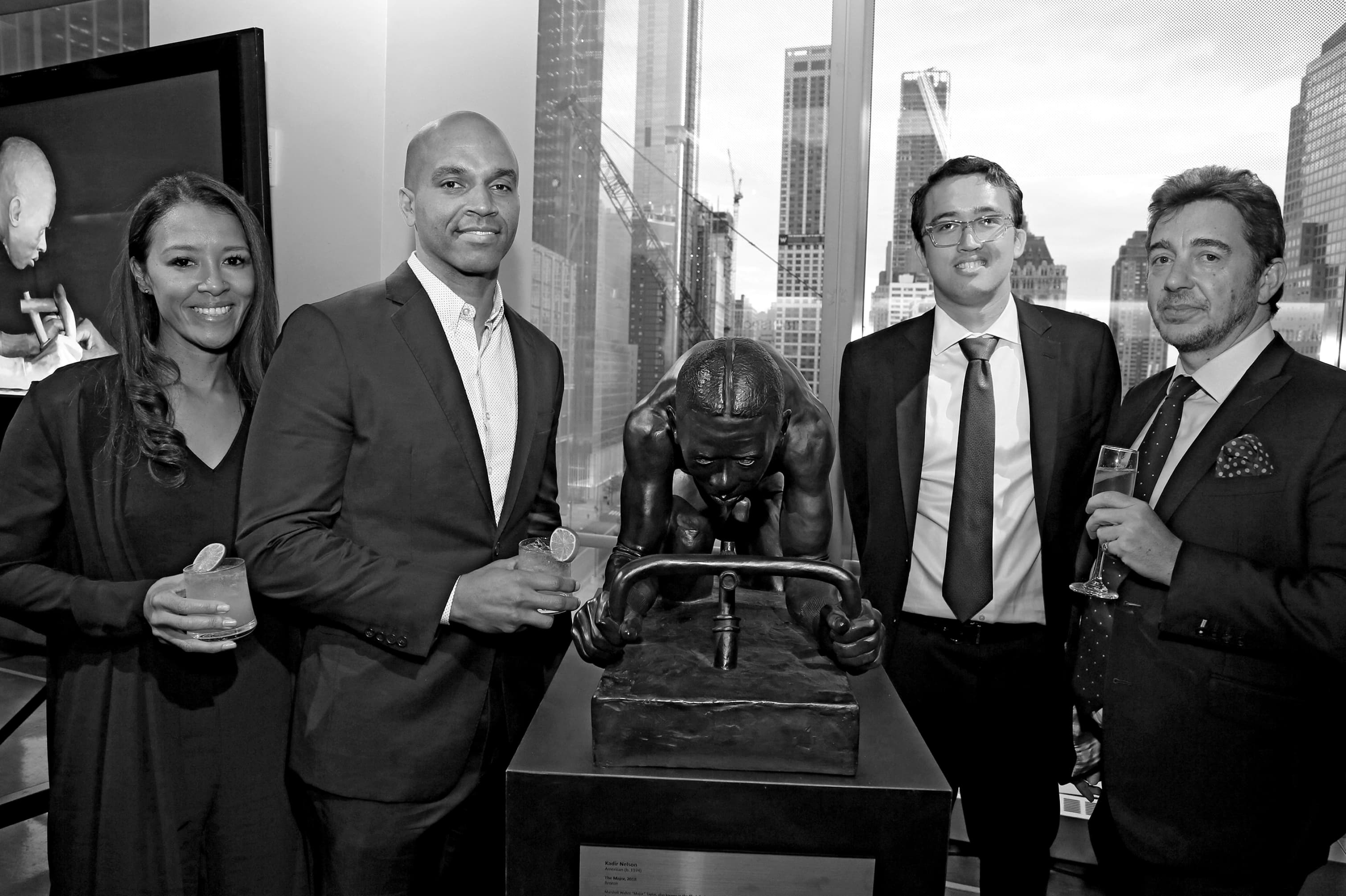 Kadir Nelson portrait with The Major, 2019